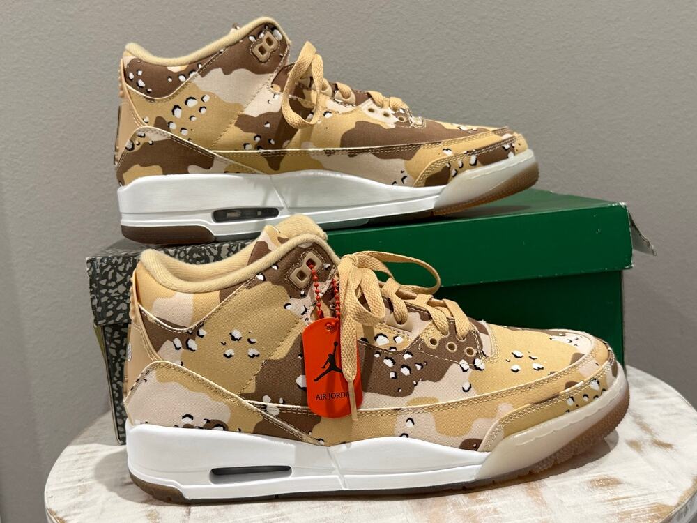 Jordan 3 Retro Desert Camo Size 10w 8.5m HM4301-200